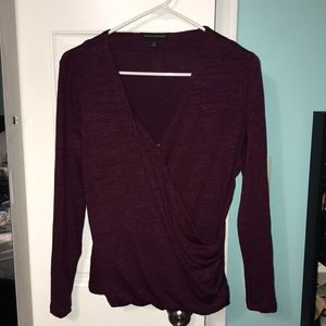 Berry Front Wrap Sweater